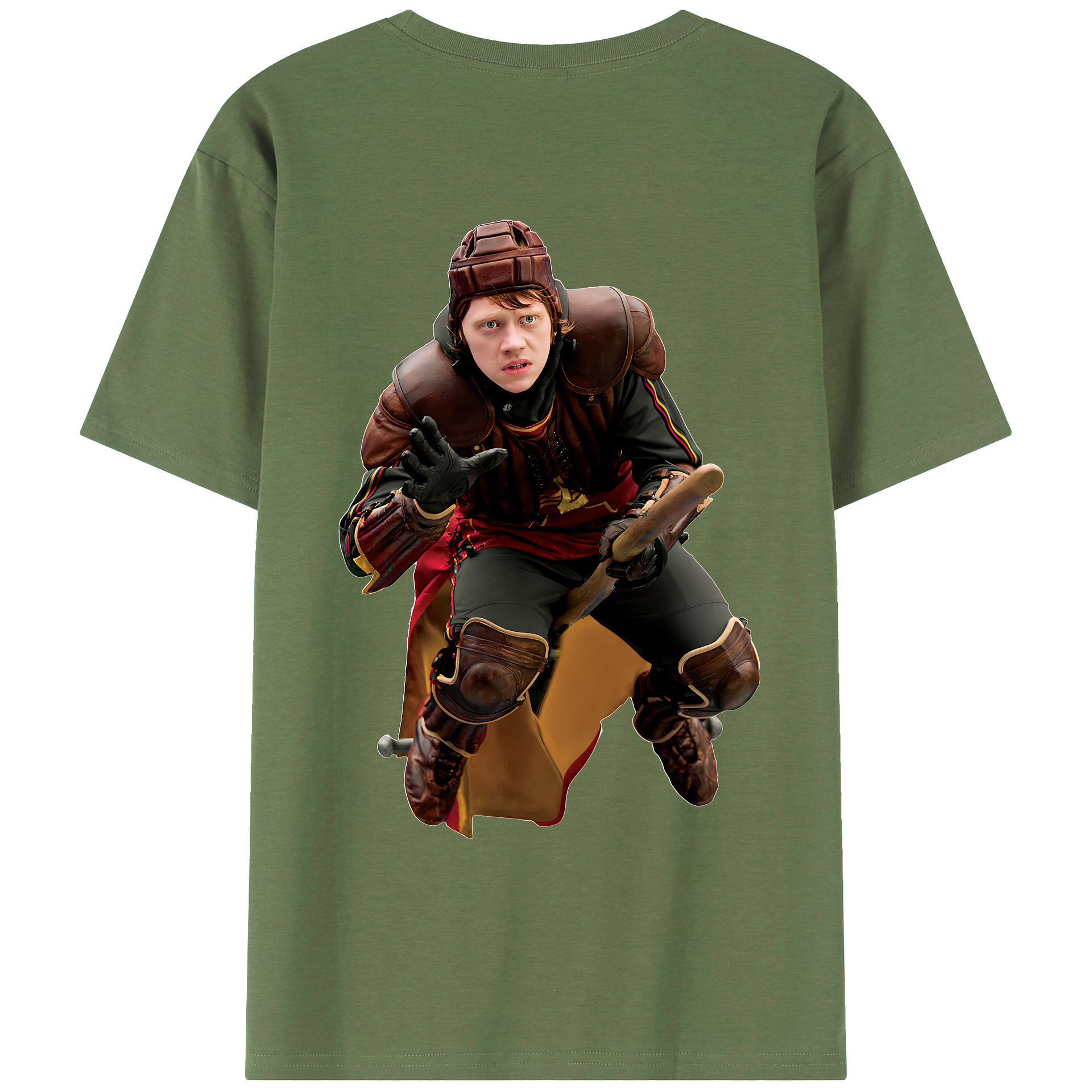 （画像用） Harry Potter ハリー・ポッターシリーズ 綿100％ メンズ半袖Tシャツ（バックプリント） 通気性
